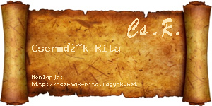 Csermák Rita névjegykártya